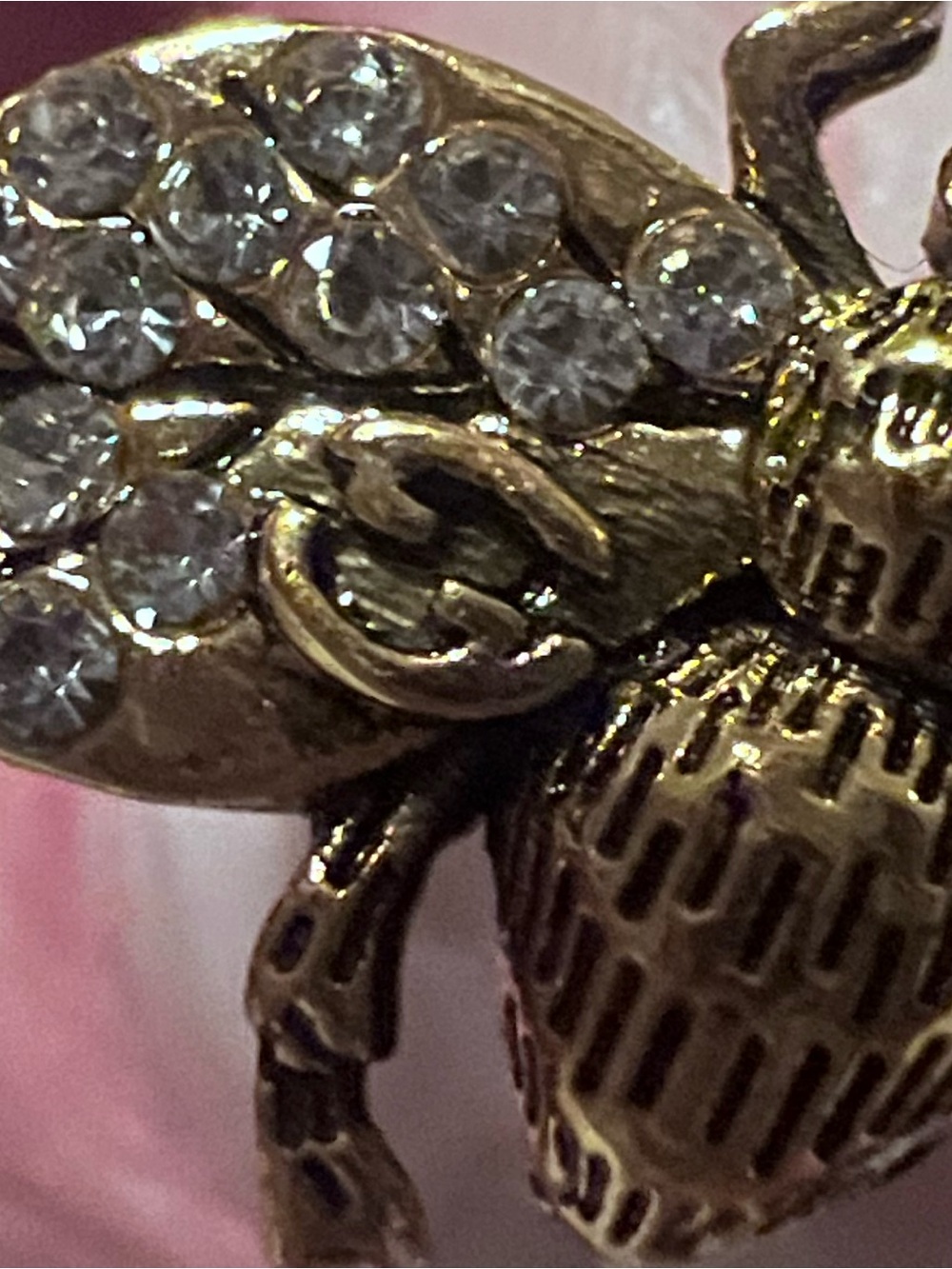 Upcycled Earrings Gold and Silver Bee Earrings - Picture 6 of 8